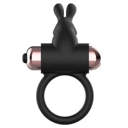 COQUETTE TOYS - COCK RING WITH VIBRATOR BLACK/ GOLD 2